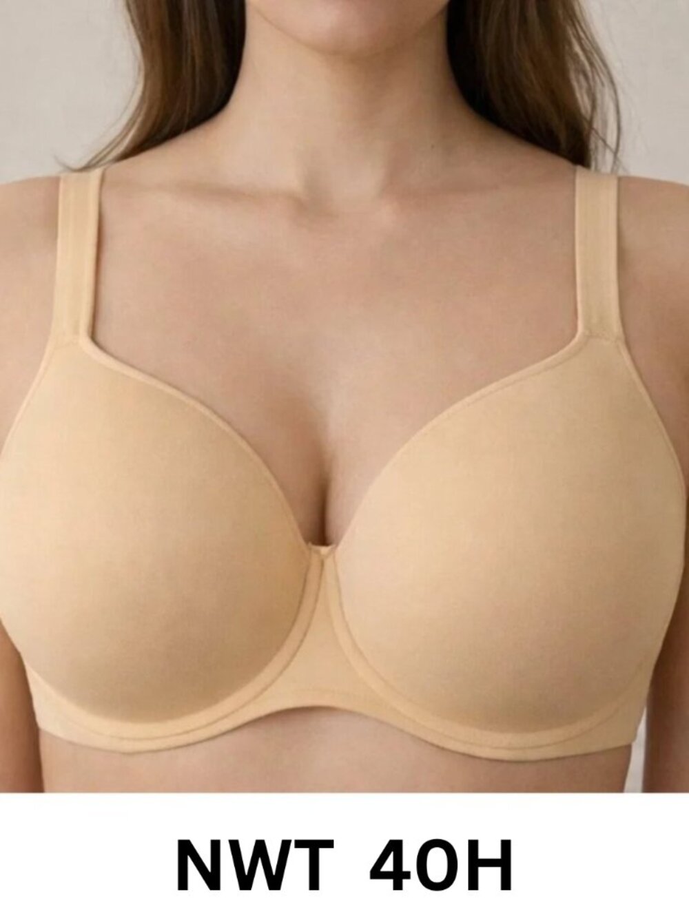 NWT ESSENTIALS BODYWEAR Abbie Everyday T Shirt Bra Buff 40H